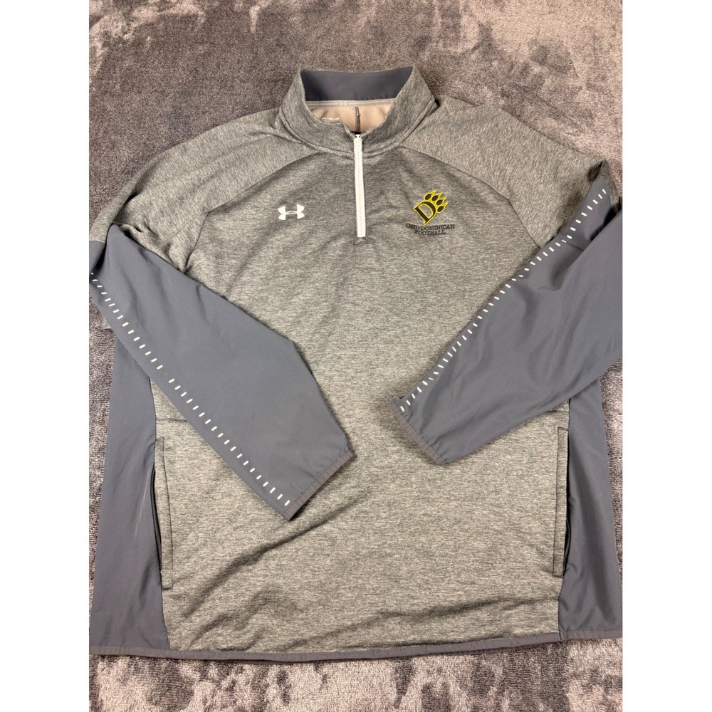 Under Armour Ohio Dominican Football ColdGear 1/4 Zip Pullover Gray Mens 3XL
